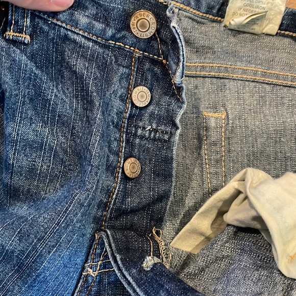 Abercrombie & Fitch NY Button Fly Jeans Mens Size 31x30 Blue Cotton - Picture 4 of 8